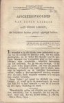 GODSDIENSTIGE TRAKTATEN - Afscheidswoorden van eenen leeraar aan jonge lieden, die belijdenis hunnes geloofs afgelegd hebben. No. 33. (en acht andere traktaten uit dezelfde periode).