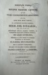 Romunde, Joannes Guilielmus van, uit Kampen - Dissertation legal 1834 | Dissertatio juridica de recepti maritimi cautione quae vulgo cognoscimentum appellatur[...] Utrecht Joh. Altheer 1834