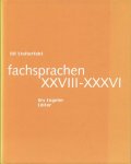 Stolterfoht, Ulf - fachsprachen XXVIII-XXXVI (Sammlung Urs Engeler, 79)