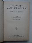 Weerheijm, J.A.. - De kunst van het koken. Recepten- en menuleer.