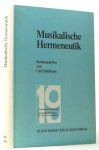 DAHLHAUS, CARL, (HRSG.) - Beiträge zur musikalischen Hermeneutik.