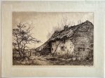 Toon de Jong (Antonie Jacob) (1884 - 1978) - [Modern Etching, dry needle, 20th century] Eemnes-Buiten, signed by Toon de Jong, published 20th century, 1 p.