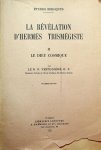 Festugière, R.P. - La révélation d'Hermes Trismégiste. II: Les Dieu cosmique