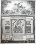 Kok, Willem (1761-1807); Jonxis, Pieter Hendrik (1757-1843) - [Original etching/ets] 'Gedenkstuk voor de Nederlandsche Gereformeerde Gemeentens'; monument for the Synod of Dort; 1818.