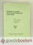 Tjalma, Dr. G. - Beteekenis en waarde van de geslachtsregisters in den Bijbel