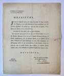  - [PRINTED FRENCH LETTER, 1763, MOLO, DE , HOMRIGH, BENING, MASTENBROEK, AMSTERDAM] Gedrukte brief in het Frans van De Molo, dd Amsterdam 27-5-1763. Messieurs les commisaires du bal du 23-3-1763. Naam in pen onderaan de brief. 4°, 1 pag.