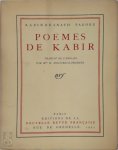 Rabindranath Tagore - Poëmes de Kabir Traduit de l'Anglais par Mme H. Miraubaud-Thorens