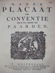 Convoluut van 19 pamfletten uit periode 1687-1748 - Recueil van alle de placaten, ordonnantien [...] betreffende de admiraliteyten, convoyen, licenten en verdere Zeesaaken
