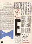 Bogelow, Charles | Duensing, Paul Hayden | Gentry, Linnea - Fine Print on Type - the Best of Fine Print Magazine on Type and Typography Bogelow, Charles | Duensing, Paul Hayden | Gentry, Linnea - Fine Print on Type - the Best of Fine Print Magazine on Type and Typography