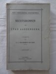 Vorsterman van Oyen, G.A.. - Rechtsbronnen der stad Aardenburg.