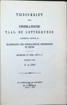 D. de Jong - Tijdschrift voor Nederlandsche Taal- en Letterkunde , uitgegeven vanwege de Maatschappij der Nederlandsche Letterkunde te Leiden, Register op deel XXVI - L
