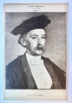 Braakensiek, Johan (1858-1940) - [Original lithograph/lithografie by Johan Braakensiek] Bekende Tijdgenooten naar het leven geschetst XXIX, Prof. Dr. C. P. Tiele, 19 Augustus 1894, 1 pp.