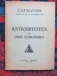  - Catalogus veiling ANTIQUITEITEN EN OUDE SCHILDERIJEN 21 en 22 november 1933