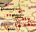 AAA div - kaart Bodenorganisation Luftnachrichtendienst Grossraum-Nachtjagd/ Luftflotte Reich 1944