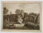 Grave, Jan Evert. - [Antique etching and aquatint, 1769-1805] Landschap bij Bloemendaal, ets en aquatint, 1769-1805, 1 p.