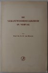 Riessen H van - De verantwoordelijkheid in verval Met losse bijlage Conclusies van de Sociale Dag Patrimonium 21 mei 1953