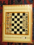  - DE LA RUE & CO'S COMBINED POCKET CHESS AND DRAUGHT BOARDS with chess and draughts-men