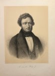 Ehnle, A.J. - [Lithography, lithografie, 19th century] Portrait of Adriaan van der Hoop, Dutch poet, lithographed by A.J. Ehnle, 1 p.