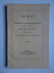  - Archief; vroegere en latere mededeelingen voornamelijk in betrekking tot Zeeland 1938.
