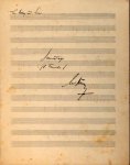 Heinz, Carl: - [Eigenhändiges Musikmanuskript] Sonnentage [Singstimme & Pianoforte]