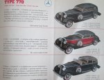 n.v.t., 3-talig D/E/F - originele folder (geen reprint) van Mercedes Benz uit 1936, met de series 170V,  170H, 200, 230, 290, 500 N, 500 K en 770; totaal 21 modellen afgebeeld, plus enkele grootformaat foto`s van motor/techniek