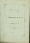 n.n. - Fonds lijst van J. Noorduyn & Zoon  te Gorichem