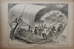 Braakensiek, Johan (1858-1940) - [Original lithograph/lithografie by Johan Braakensiek] Storm op Zee, "Zouden we die Jonas er ook uitgooien?" 8 November 1891, 1 pp.