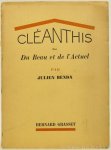 BENDA, J. - Cléanthis oud Du beau et de l'actuel.