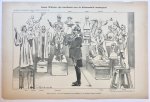 Braakensiek, Johan (1858-1940) - [Original lithograph/lithografie by Johan Braakensiek] Keizer Wilhelm zijn standbeeld voor de Ruhmeshalle ontwerpend, 17 Februari 1901, 1 pp.