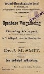 SOCIAAL-DEMOKRATISCHE BOND - Vlugschrift. SOCIAAL-DEMOKRATISCHE BOND - Vlugschrift.