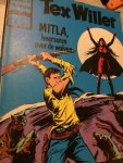 Tex Willer - 11 delen van Tex Willer; heersers over de wolven, deman met vier vingers, het geheim van de lans, zelfmoord missie, de duivelsgeest, tuscon, genezen van vuur, de ring, de bizonjagers & Opium bende word opgerold