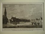 Kruiningen. - Gezigt van het ondervloeijen van het dorp Kruiningen na de doorbraak van den zeedijk in den nacht tusschen den 14den en 15den januarij 1808. Kruiningen. - Gezigt van het ondervloeijen van het dorp Kruiningen na de doorbraak van den zeedijk in den nacht tusschen den 14den en 15den januarij 1808.