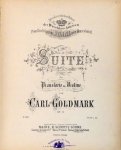 Goldmark, Karl: - Suite für Pianoforte & Violine. Op. 11