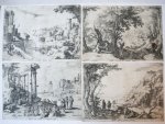 Nieulandt, Willem van II (ca. 1584-1635) - Terranova. - Italian Landscapes with religious scenes [complete series].