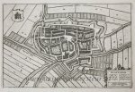  - [Antique print, etching] Map of Oudewater, published 1652.