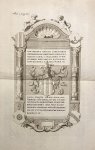 N.N. - [Engraving and etching funeral monument family De Berthoultz, 18th century] Large print of funeral monument with the text: Bartholdus  Optimis  Parentibus  Cornelio-Ioanne  A  Berthoultz  ...  Et  Katharina  Bartholomea  A  Zeccwaer  ...  Monu...