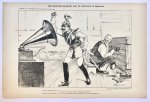 Braakensiek, Johan (1858-1940) - [Original lithograph/lithografie by Johan Braakensiek] Een keizerlijk fonogram voor de conferentie te Algeciras, 18 Februari 1906, 1 pp.