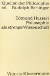HUSSERL, E. - Philosophie als strenge Wissenschaft.