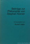 KÖRNER, S., HALLER, R., (HRSG.) - Beiträge zur Philosophie von Stephan Körner.