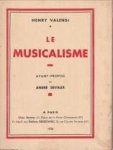 VALENSI, HENRY - Le musicalisme VALENSI, HENRY - Le musicalisme