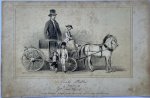  - Lithography of dwarf 19th century | Portrait of (the carriage of) Charles Stratton, known as General Tom Thumb. 15x22 cm., 19th century.