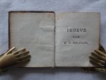 Abrahams, H.A.. - Proeve van H.A. Abrahams. Zedelijke bedenkingen en spreuken.