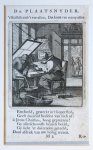 Luyken, Jan (1649-1712) and Luyken, Caspar (1672-1708) - Antique print/originele prent: De Plaatsnyder/The Engraver. Luyken, Jan (1649-1712) and Luyken, Caspar (1672-1708) - Antique print/originele prent: De Plaatsnyder/The Engraver.