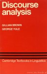 BROWN, G., YULE, G. - Discourse analysis.