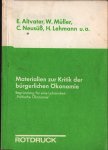 E. Altvater, W. Müller, C. Neusüsz, H. Lehmann u.a. - Materialien zur Kritik der bürgerlichen Ökonomie, (1971)