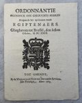 Raad van Vlaanderen - Ordonnantie (...) aengaende het uyt-bannen van de Egiptenaers