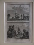 Heemskerk. - Kerk te Heemskerk, 1740/ 't Dorp Heemskerk, 1740.