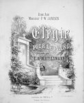 Bertelsmann, Carl Anton: - Elégie pour le piano. Op. 57