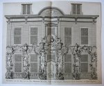 Unknown master - [Original etching and engraving/originele ets en gravure] Praalboog voor het Huis van den Heer Bernard Mauritz, Raad en Oud-Schepen, Rentmeester avn de Domeinen van Zyne Hoogheid.