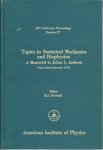 PICCIRELLI, R.A. [Ed.] - Topics in Statistical Mechanics and Biophysics: A Memorial to Julius L. Jackson (Wayne State University - 1975).